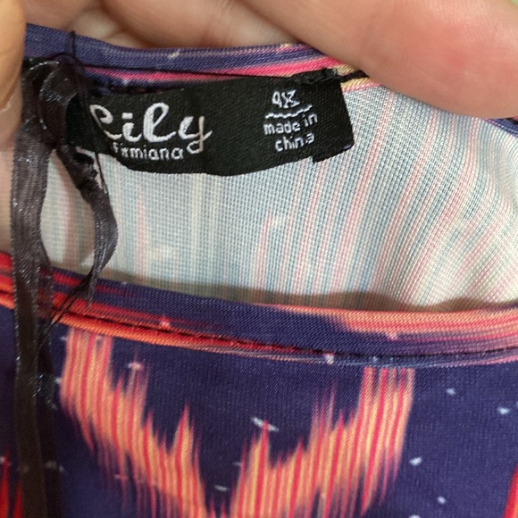 πLILY OF FIRMIANA- NWT Maxi Sun dress with cut out shoulders- Sz 4X - Picture 6 of 11